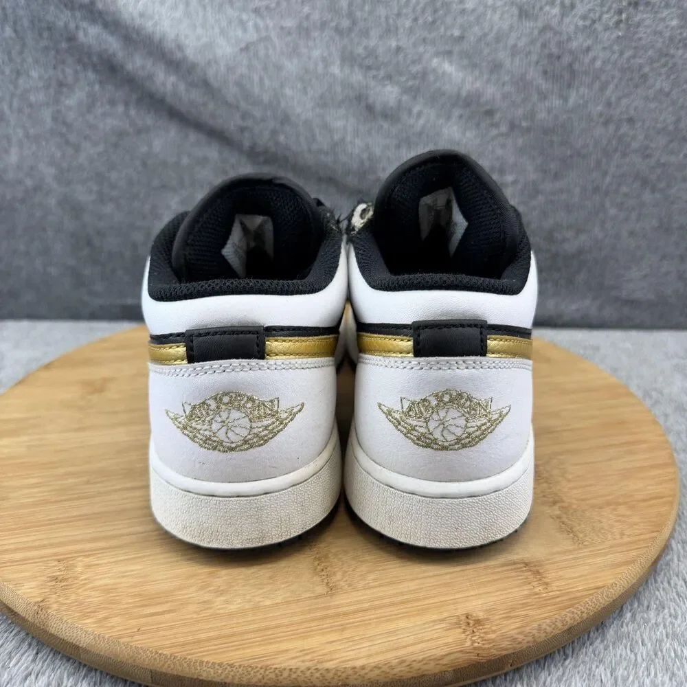 Nike Air Jordan 1 Low Shoes Boys Size 7Y White Sneakers 553560-172 No Insoles